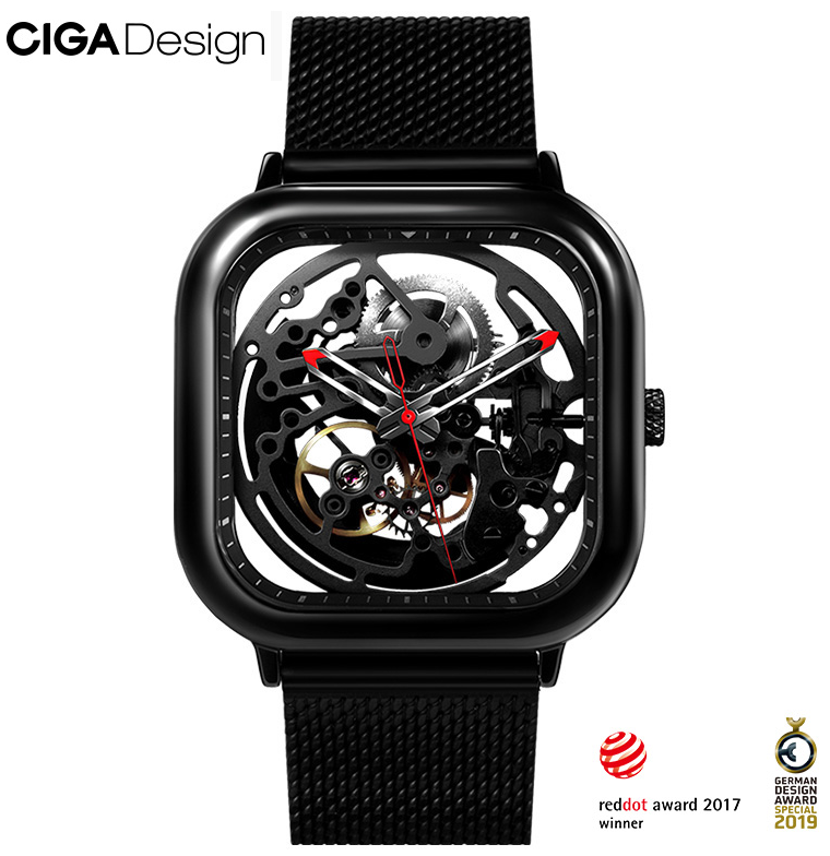 CIGA DESIGN　フルスケルトン腕時計　ブラック